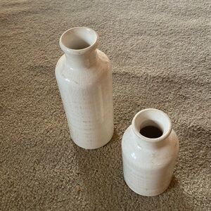 Elegant White Ceramic Vases